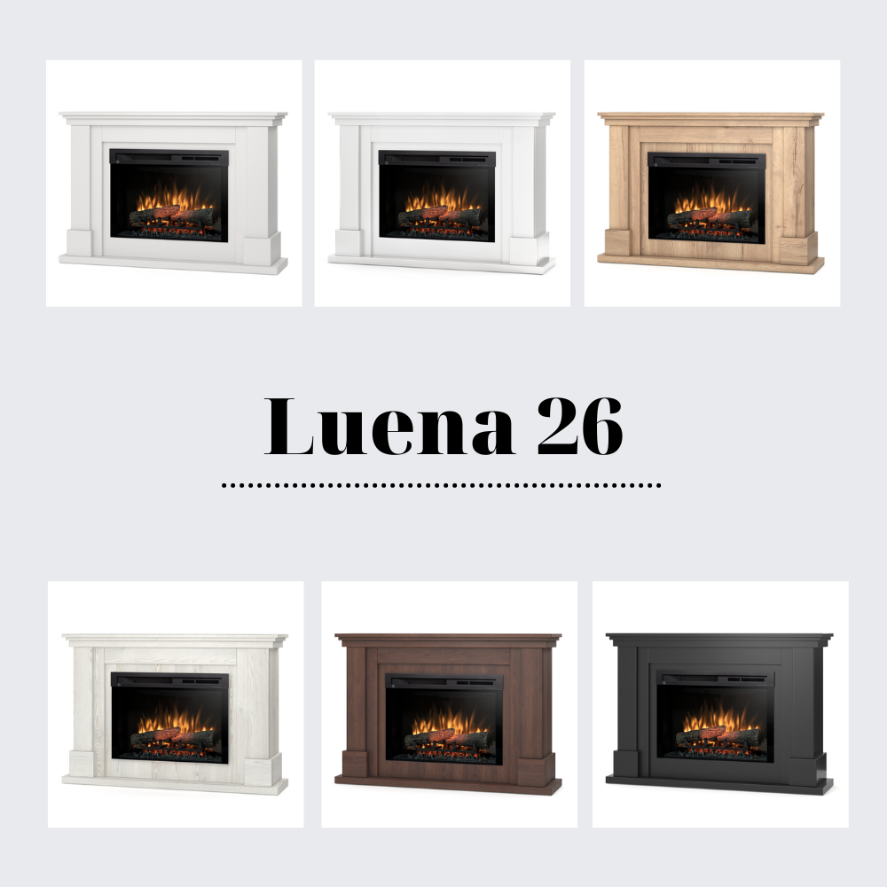 Електрокамін Luena із 26-дюймовою вставкою Білий матовий, фото 1