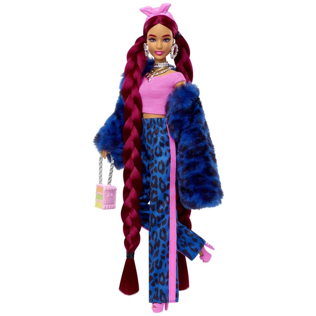 Лялька Barbie Extra в синьому леопардовому костюмі HHN09