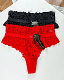 Т019 Жіночі високі мереживні трусики бразильяни, фото 2