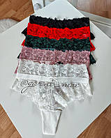 Т019 Жіночі високі мереживні трусики бразильяни