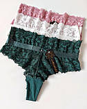 Т019 Жіночі високі мереживні трусики бразильяни, фото 3