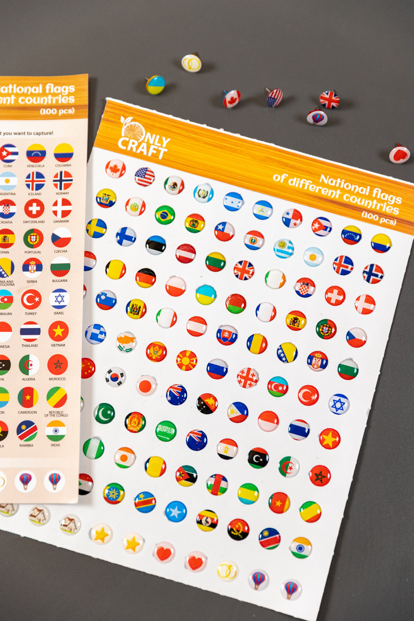 Купить Флаги стран pin map 100 шт, цена 600 ₴ — Prom.ua (ID#1364914976)