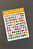Пам'ятки (кнопки) з прапорами країн світу для дерев'яних карт 100 шт., фото 8
