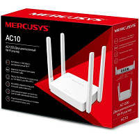 Роутер Mercusys AC10 AC1200, 2.4/5 Ghz, 4-антенны 5dbi, MU-MIMO