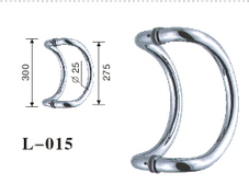 Ручка для скляних дверей ( НЛ015 ) полірована нержавіюча сталь Ø25 мм, 275мм, фото 2