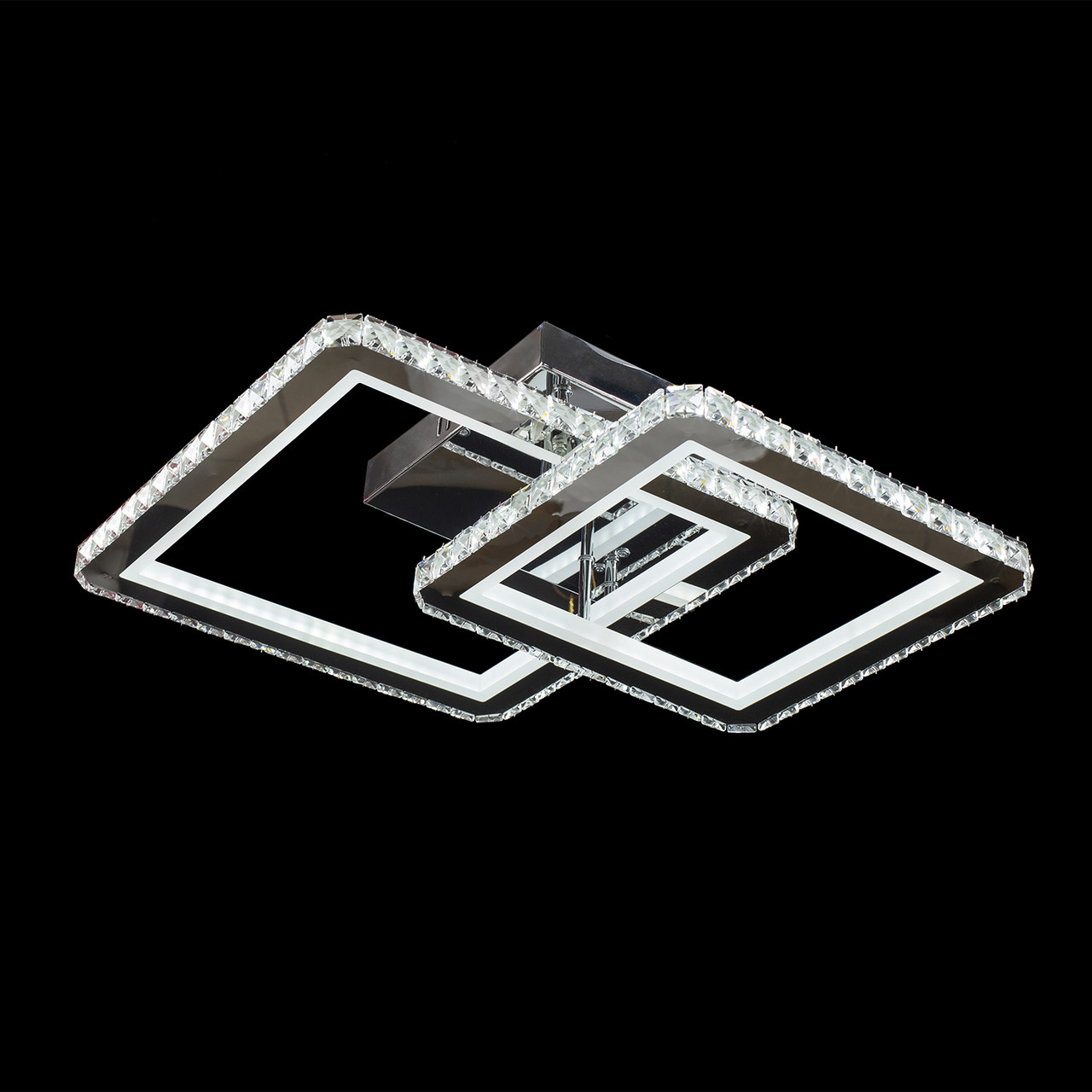 Люстра світлодіодна кришталь led на пульті SY-19381/1+1 BK+CR