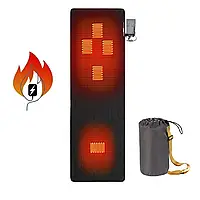 Підстилка, Килимок із підігрівом Folem K1 від USB (PowerBank) для спального мішка, намету, ліжка — Чорний