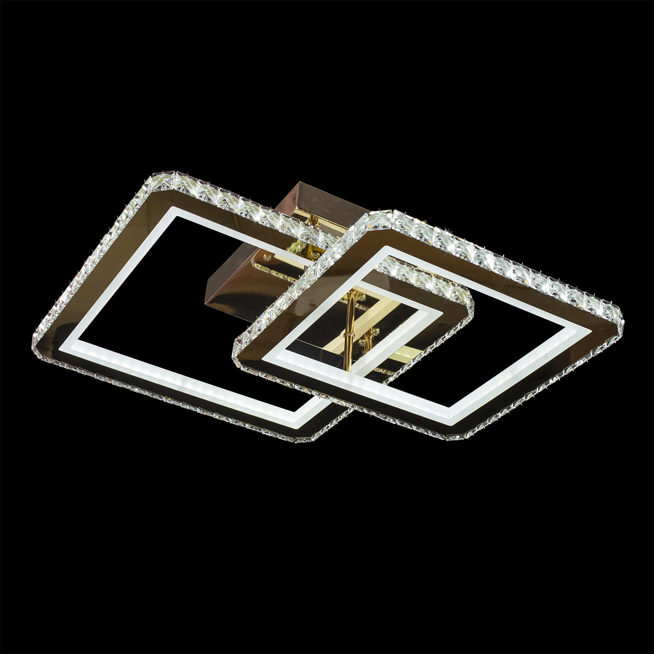 Люстра світлодіодна кришталь led на пульті SY-19381/1+1 BK+CR