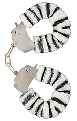 Наручники із хутром Toy Joy Furry Fun (Zebra), у кольорі зебра
