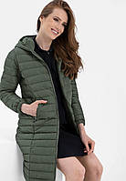 Демисезонная женская куртка (пальто) Volcano зеленая L