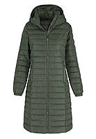 Демисезонная женская куртка (пальто) Volcano зеленая XXL