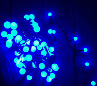 Гирлянда светодиодная новогодняя шарики синие, маленькие 90 LED Led Light 8м (s206)