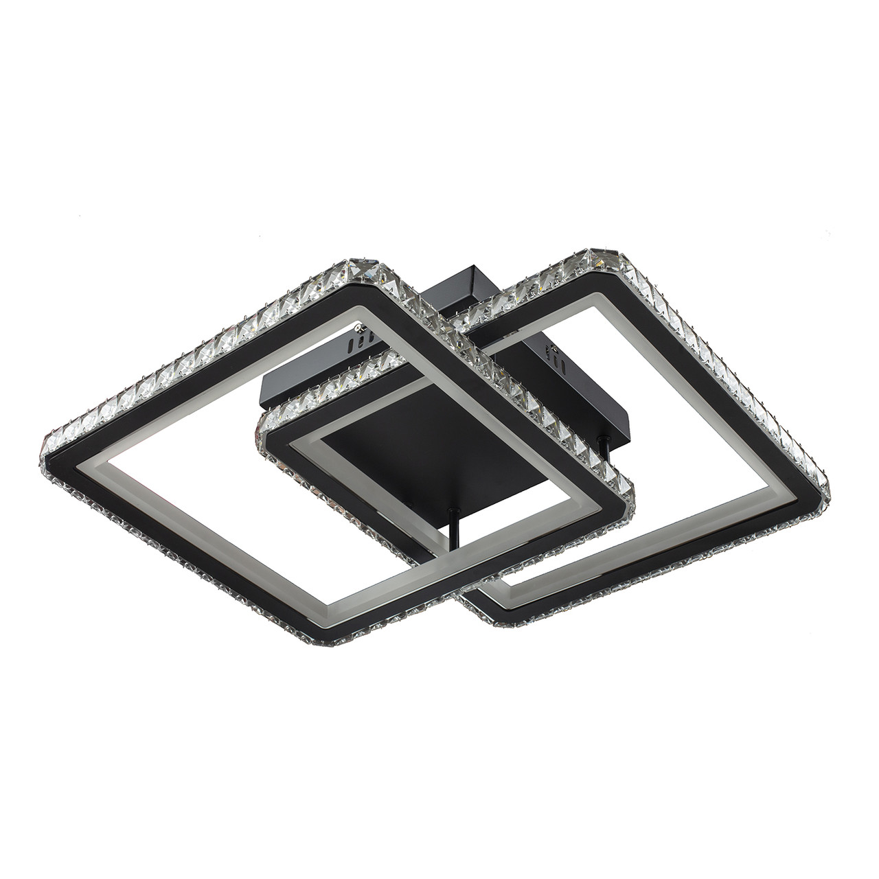 Люстра світлодіодна кришталь led на пульті SY-19381/2 BK+CR 705*525*120 160W