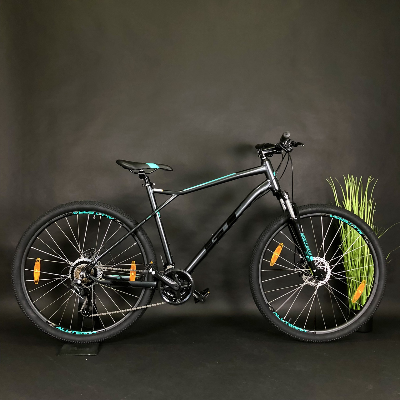 Велосипед гірський 29" GT Aggressoor Sport M 2021, сірий з бірюзовим, фото 1