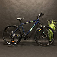 Велосипед горный 27,5" Outleap Outbrake S 2022, темно-синий, рама на рост 150-165 см