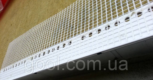 Накладка с капельником и армирующей сеткой Вертекс (Vertex) на цокольный профиль длина 2.5 метра - фото 4 - id-p278882113