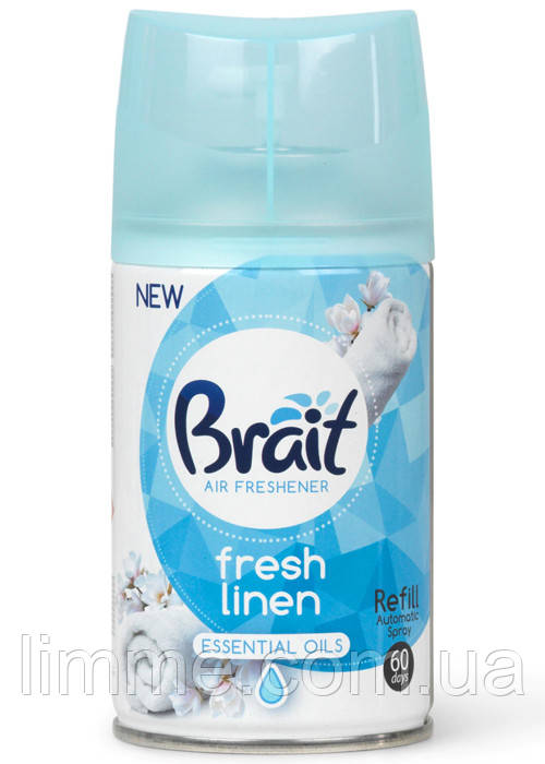 Змінний аерозольний балон BRAIT "Fresh linen" 250 ml (аромат свіжості)