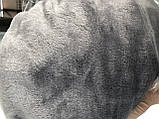 Плюшевий чохол для масажного столу, сіра махра 90×220 см, фото 3