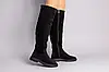 Жіночі зимові Ботфорти ShoesBand Чорні натуральні замшеві на низькому ходу всередині напіввовна 39 (25,5 см) (Ѕ67241е), фото 2