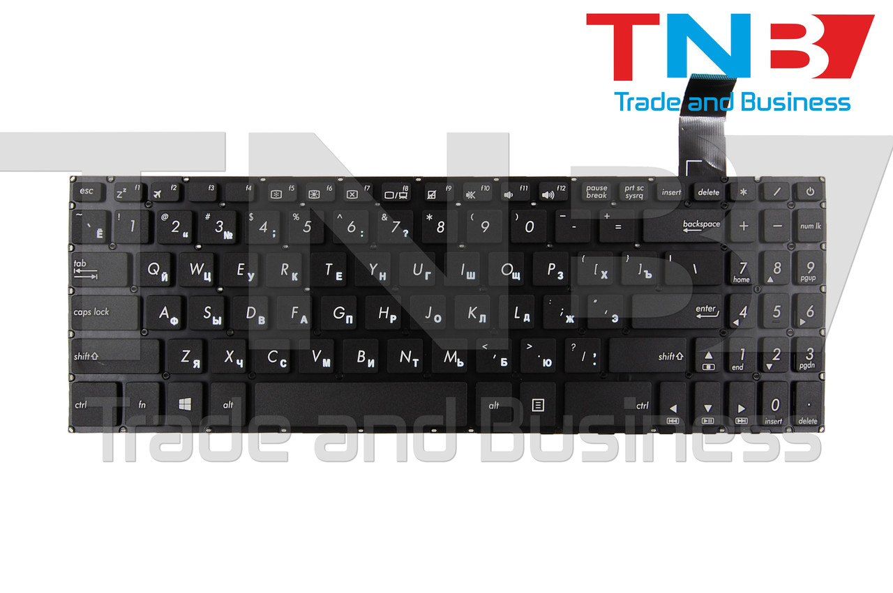 Клавіатура ASUS FX570 X570 R570 F570 NX580V M570D YX570Z K570ZD Черная без рамки RUUS