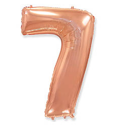 Кулька Цифра "7" (36 см), Іспанія, колір - рожеве золото