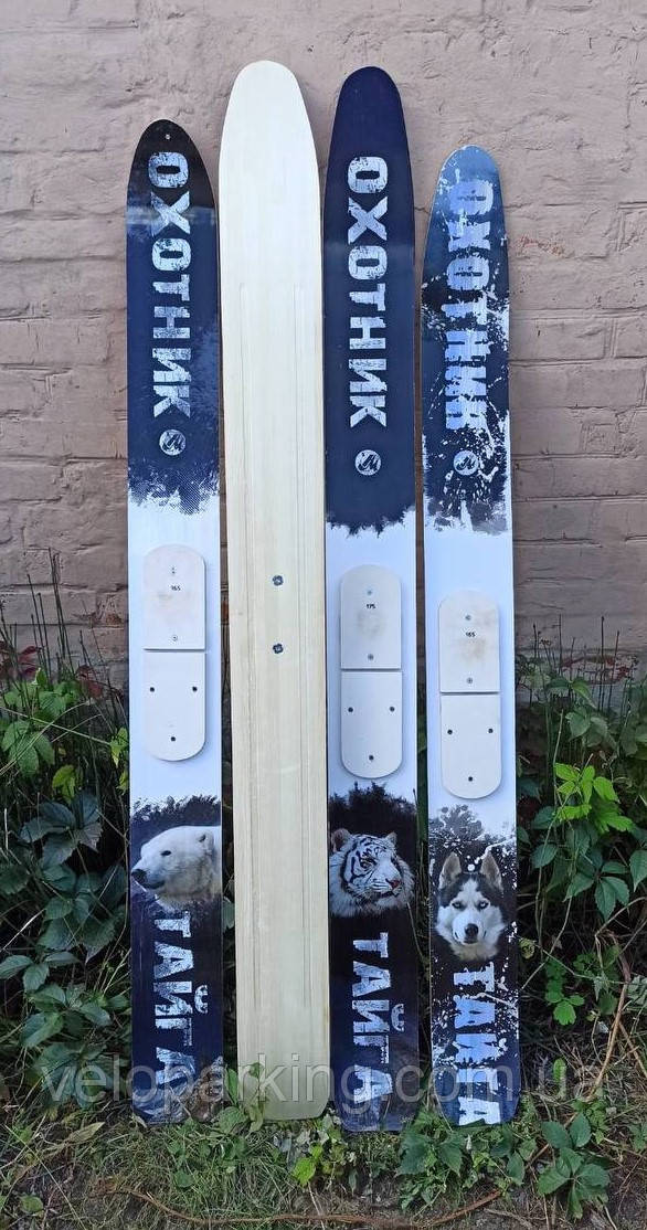 Лижі мисливські "Тайга" ширина 15 см - 18 см (дерев'яна ковзна поверхня) Україна промислові