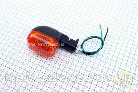 Повороти "КВАДРАТ" коротка ніжка, жовтогаряче скло, фото 1