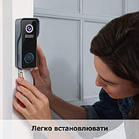 Дверний WiFi відеодзвінок 2K відеодомофон BJ7 - бездротовий відео дзвінок з камерою та датчиком руху, фото 5