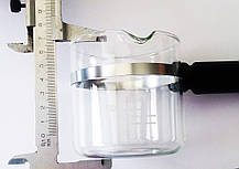 Колба скляна ємність з кришкою та ручкою для кавоварки Delonghi EC 9, 8, 7, 6, 5 (7313285439), фото 5