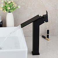 Дизайнерський латунний змішувач у ванну кімнату, одноважільний матовий кран Чорний(єВідновлення)