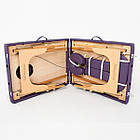 Масажний стіл дерев'яний 2-х сегментний RelaxLine Lagune масажна кушетка для масажу Фіолетовий, фото 7