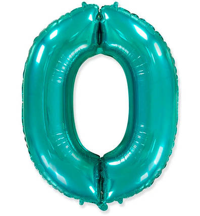 Кулька Цифра "0" (100 см), Іспанія, колір - тіффані, фото 2