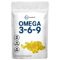 Microingredients Omega 3-6-9 / Омега 3-6-9, 300 капсул