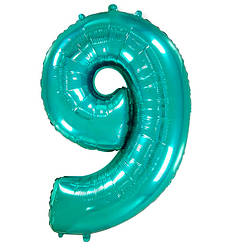 Кулька Цифра "9" (100 см), Іспанія, колір - тіффані