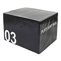 Бокс плиометрический мягкий Zelart SOFT PLYOMETRIC BOXES FI-5334-3 1шт 60см черный Код FI-5334-3
