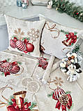 Наволочка гобеленова Новорічна , одностороння 45х45 см.,, фото 4