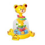 Дитяча іграшка Юла 23 см, 3 різновиди (жаба, тигр, ведмедик) іграшка для малюків, фото 2