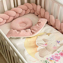 Комплект постільної дитячої білизни для ліжечка №8 Sweet Dream Зайчик топ