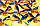 Дзвіночки з двома стрічками (жовта та блакитна або синя разом) шкільні  (випускника, першокласника) та в дитячий садочок, фото 2