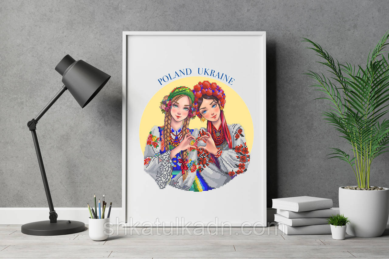 Схема для вишивки бісером Польща - Україна, фото 1