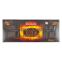 Італійський чорний гіркий шоколад 500 грамів Dolciando Cioccolato Extra Fondente Оригінал