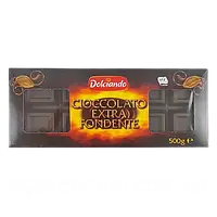 Итальянский черный горький шоколад 500 грамм Dolciando Cioccolato Extra Fondente Оригинал
