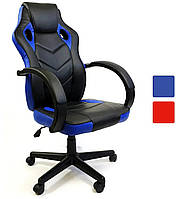 Кресло офисное компьютерное игровое 7F RACER EVO геймерское для дома Синий А2163-3