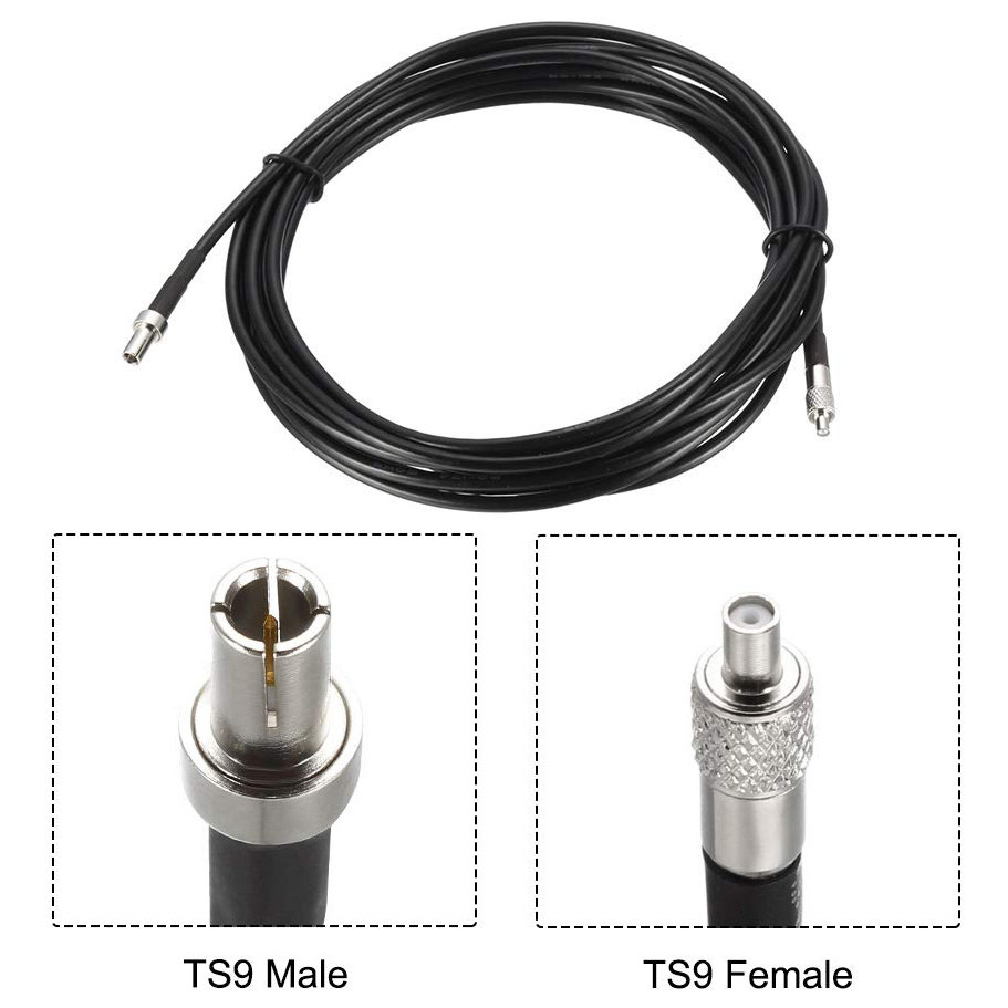 Подовжувач антени TS9 Male Female 10 метрів для 4G 3G GSM модему, кабель коаксіал RG 174, пігтейл перехідник
