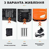 Портативний термотрансферній принтер етикеток, QR і штрих-кодів Ukrmark RM-910 Orange, сумісний з Brother TZe, фото 6
