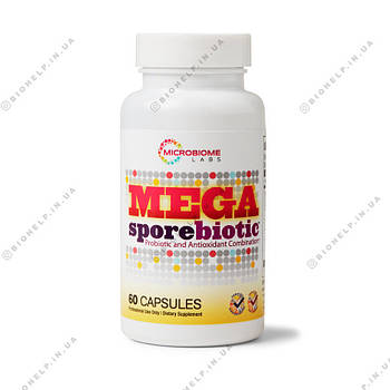 Microbiome Labs MegaSporeBiotic / Мега Спорт Біотик 60 капс. Придатний до кінця 05/2024 року
