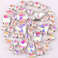 Стрази в срібних ланцюгах White Delite *50 шт.