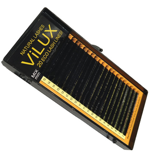 Вії чорні ViLUX C 0.10 Mix 7-15 mm