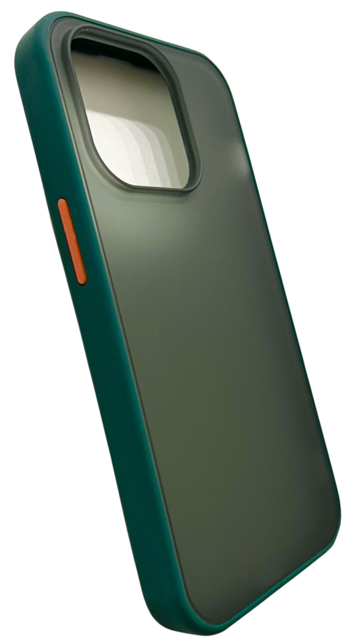 TPU чохол Matte Color Case (TPU) на iPhone 14 Pro (на айфон 14 про) темно-зелений