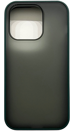 TPU чохол Matte Color Case (TPU) на iPhone 14 Pro (на айфон 14 про) темно-зелений, фото 2